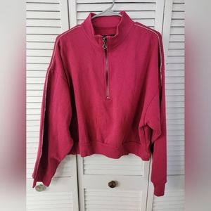 NWT Victoria's Secret Cropped Half Zip Jacket XXL